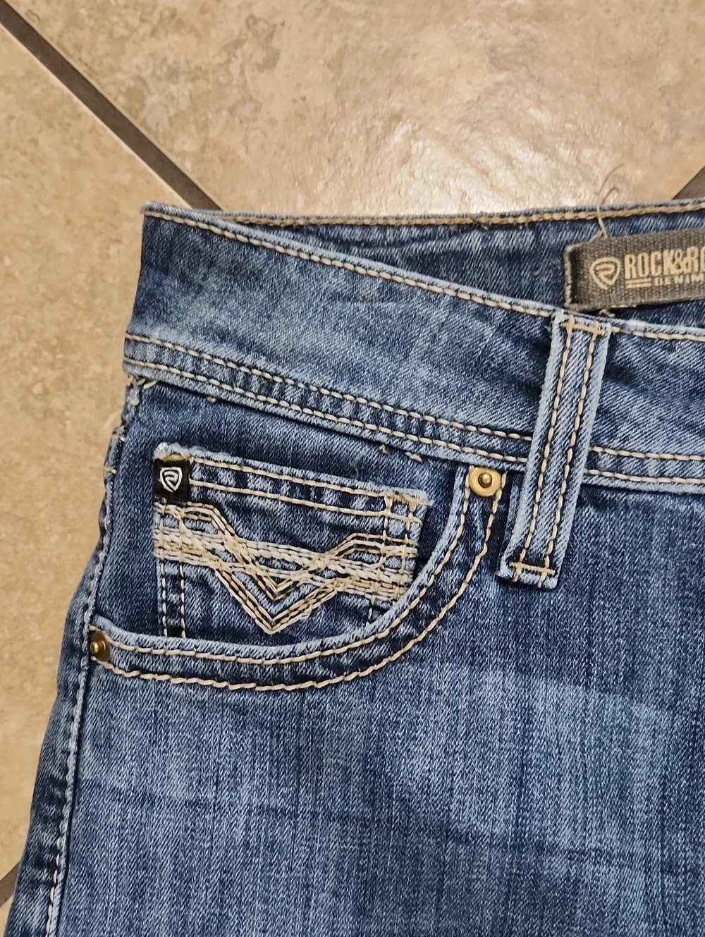 Rock & Roll Denim Men's Double Barrel Medium Wash Stackable Bootcut Jeans